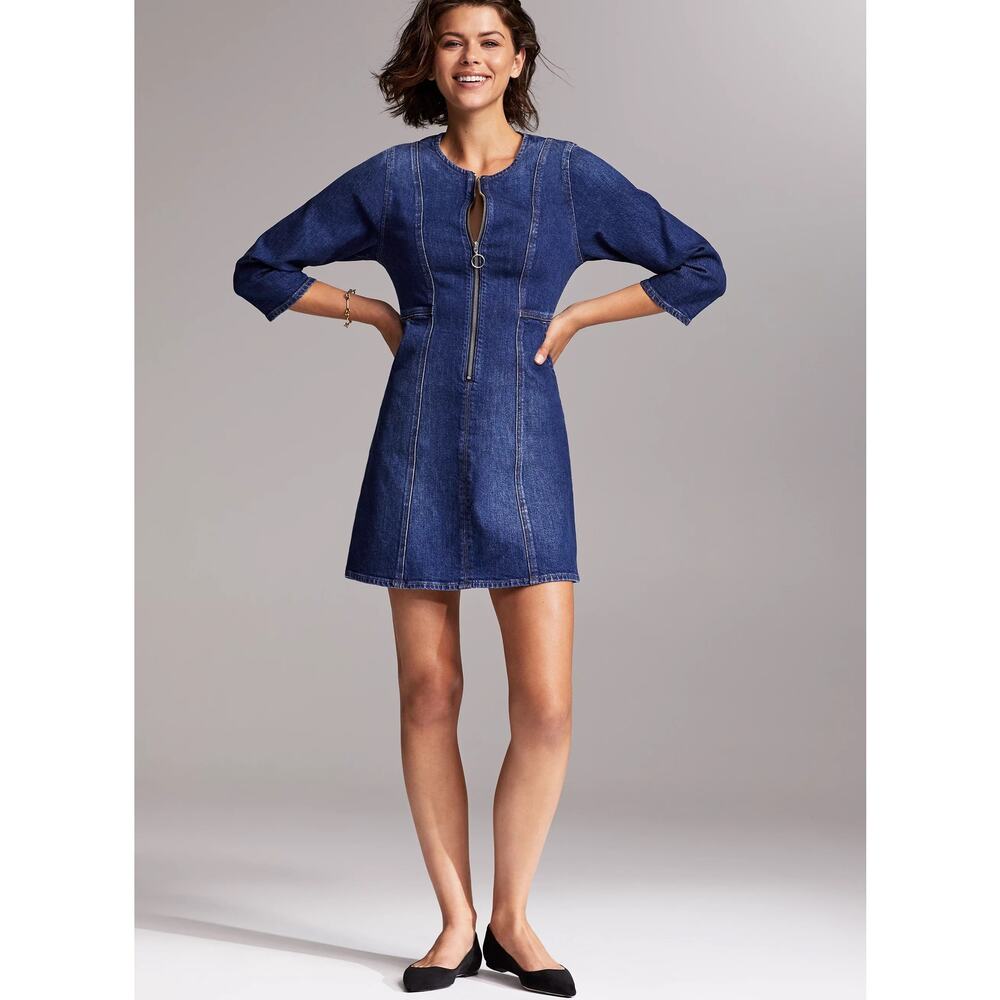 Denim Forum Jackie O Denim Dress - 70s Blue - Size 6